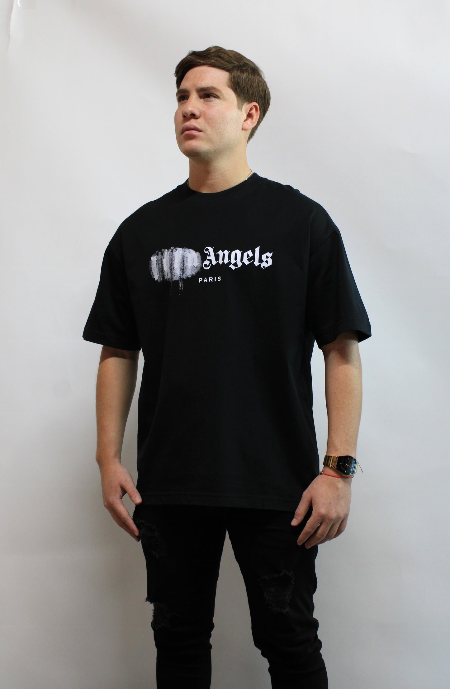 Playera Casual Palms Angels Negra