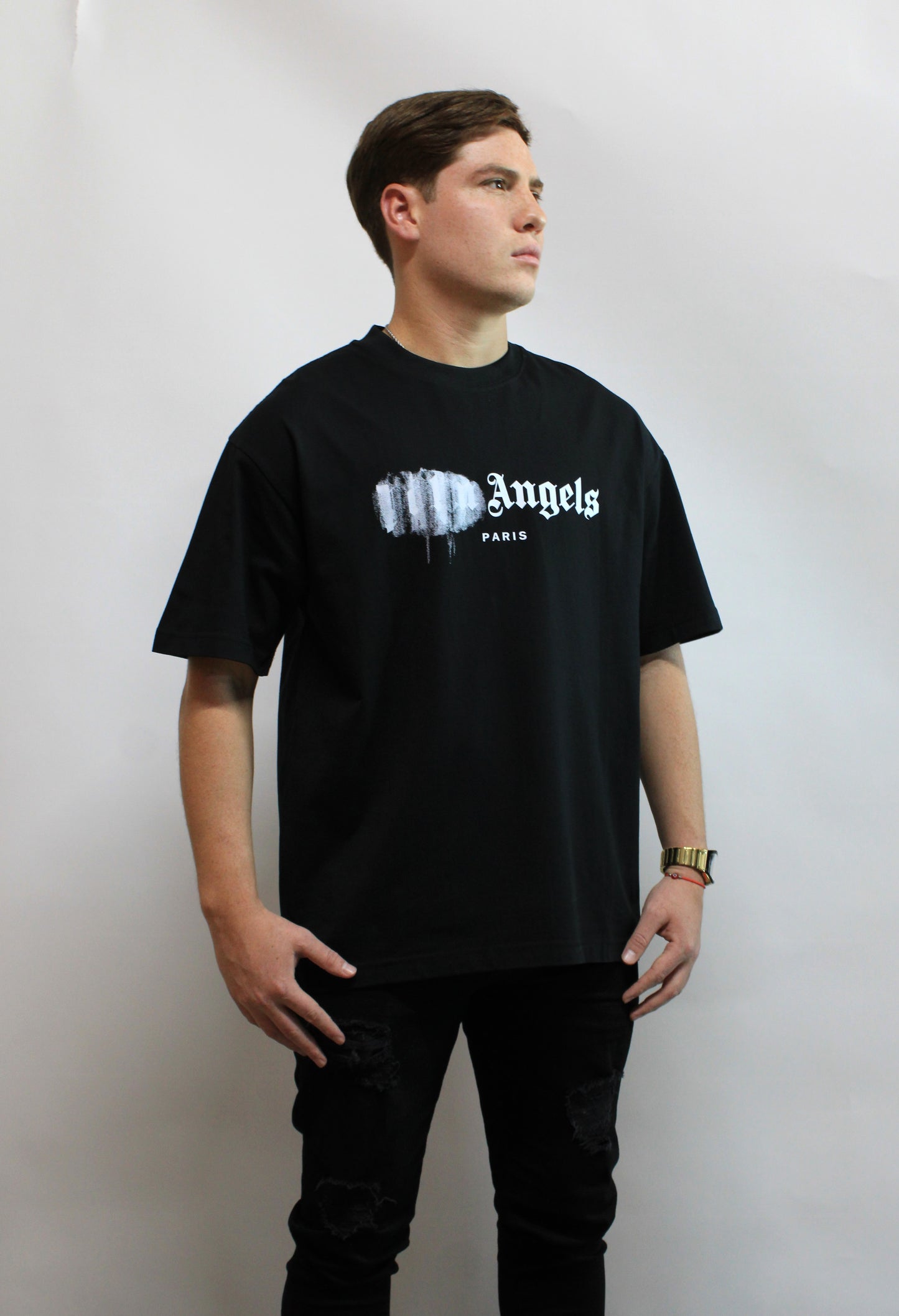 Playera Casual Palms Angels Negra