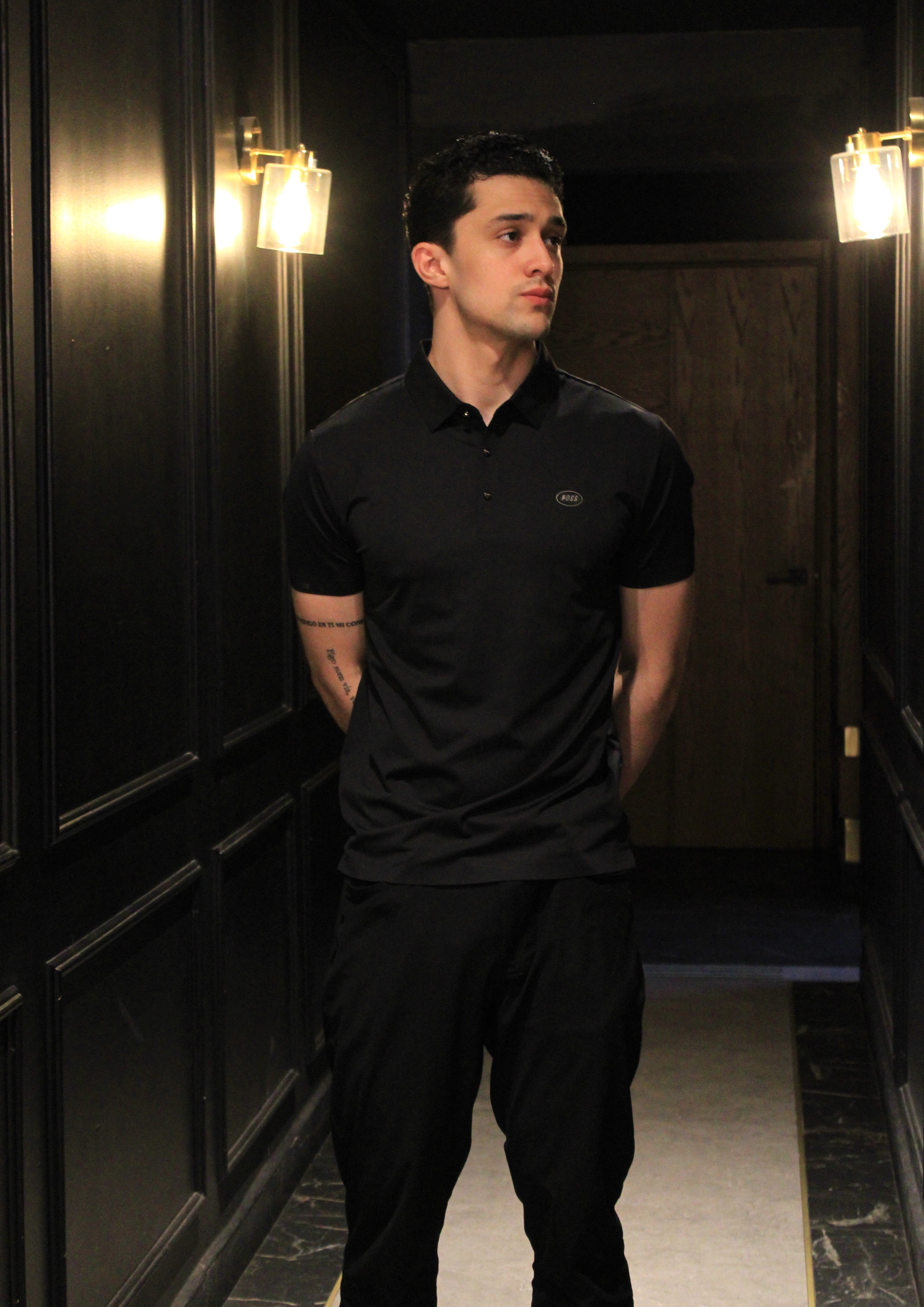 Playera Polo Hugo Boss Negra