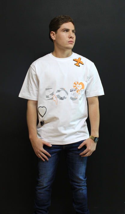 Playera Hugo Boss Blanca Con Aviones