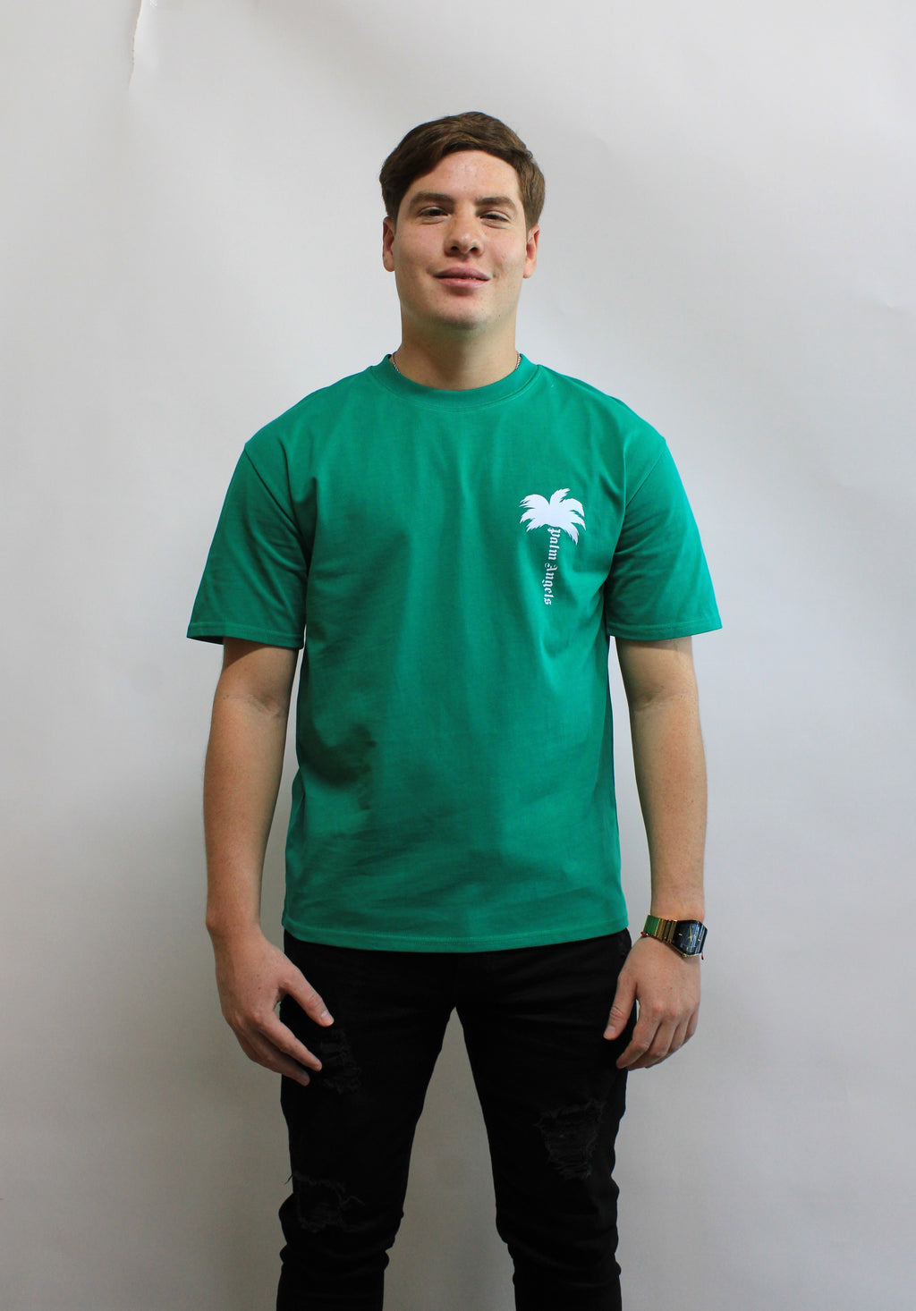 Playera Casual  Palms Angels Verde