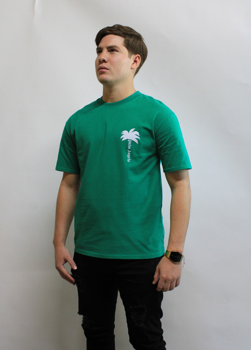 Playera Casual  Palms Angels Verde