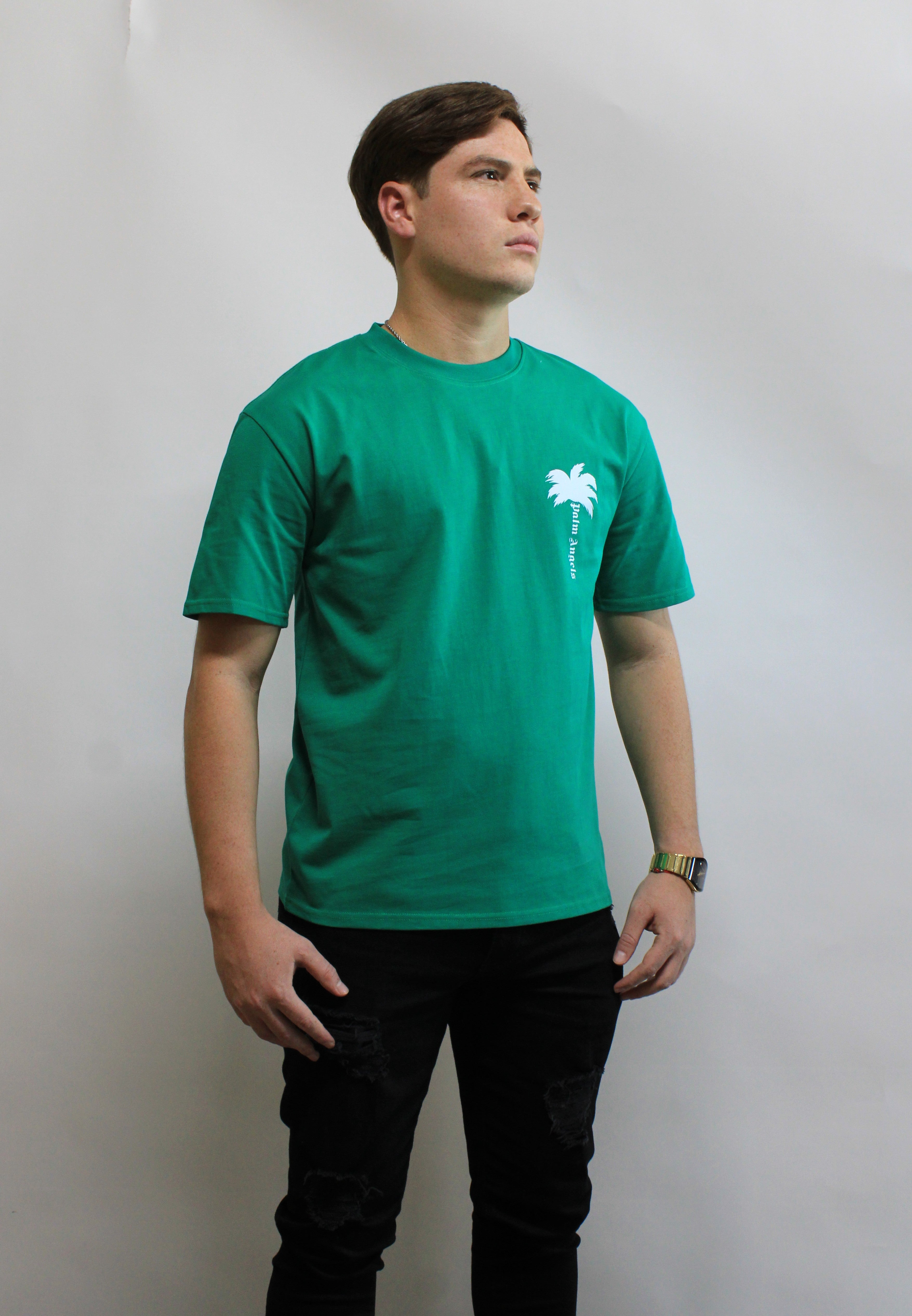 Playera Casual  Palms Angels Verde