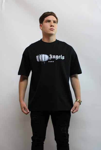 Playera Casual  Palms Angels Negra