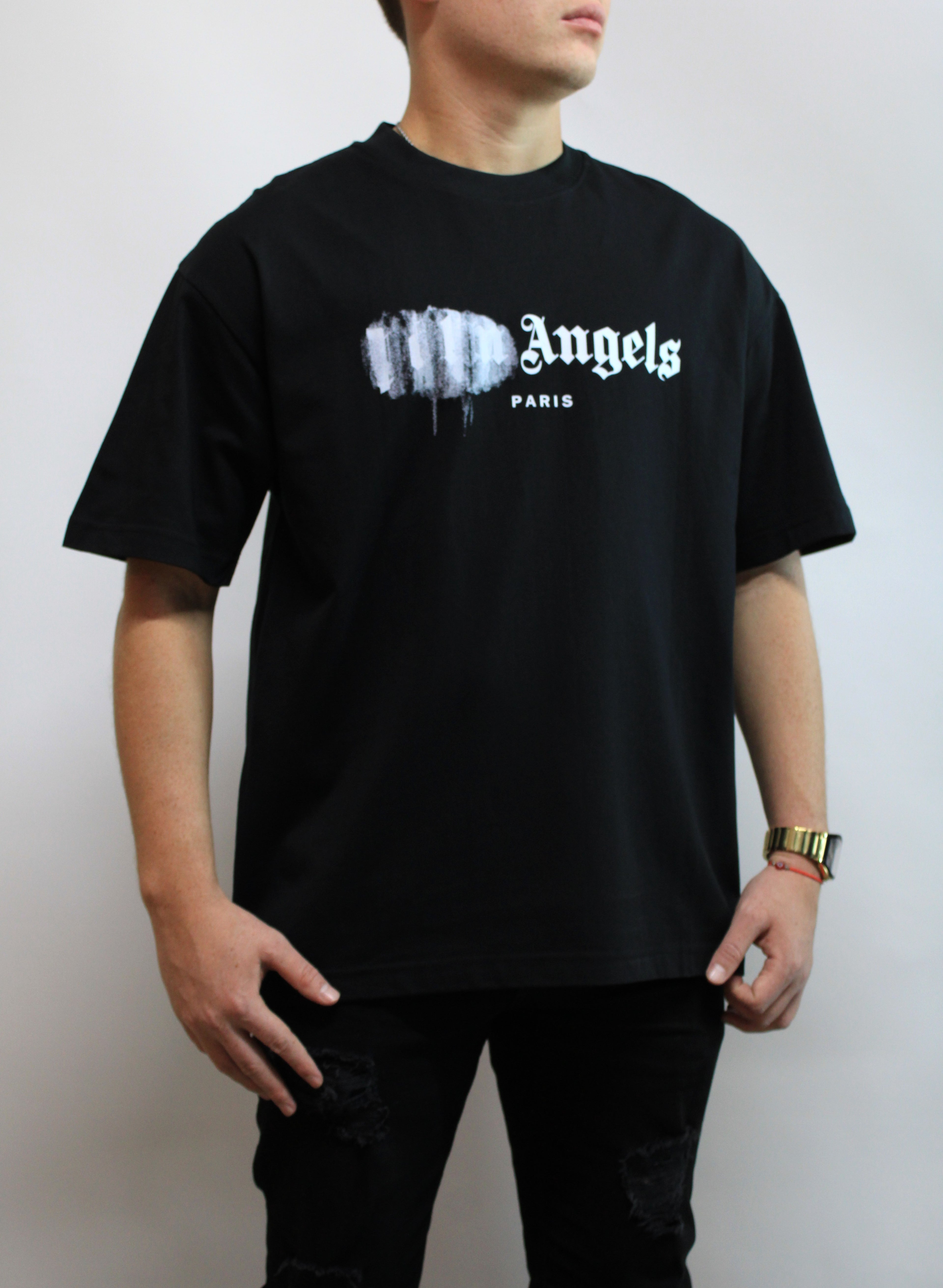 Playera Casual  Palms Angels Negra