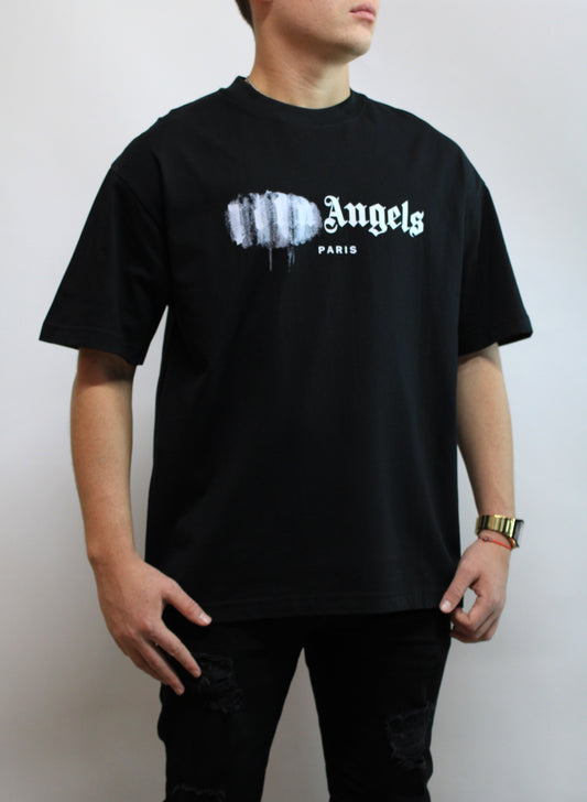 Playera Casual  Palms Angels Negra