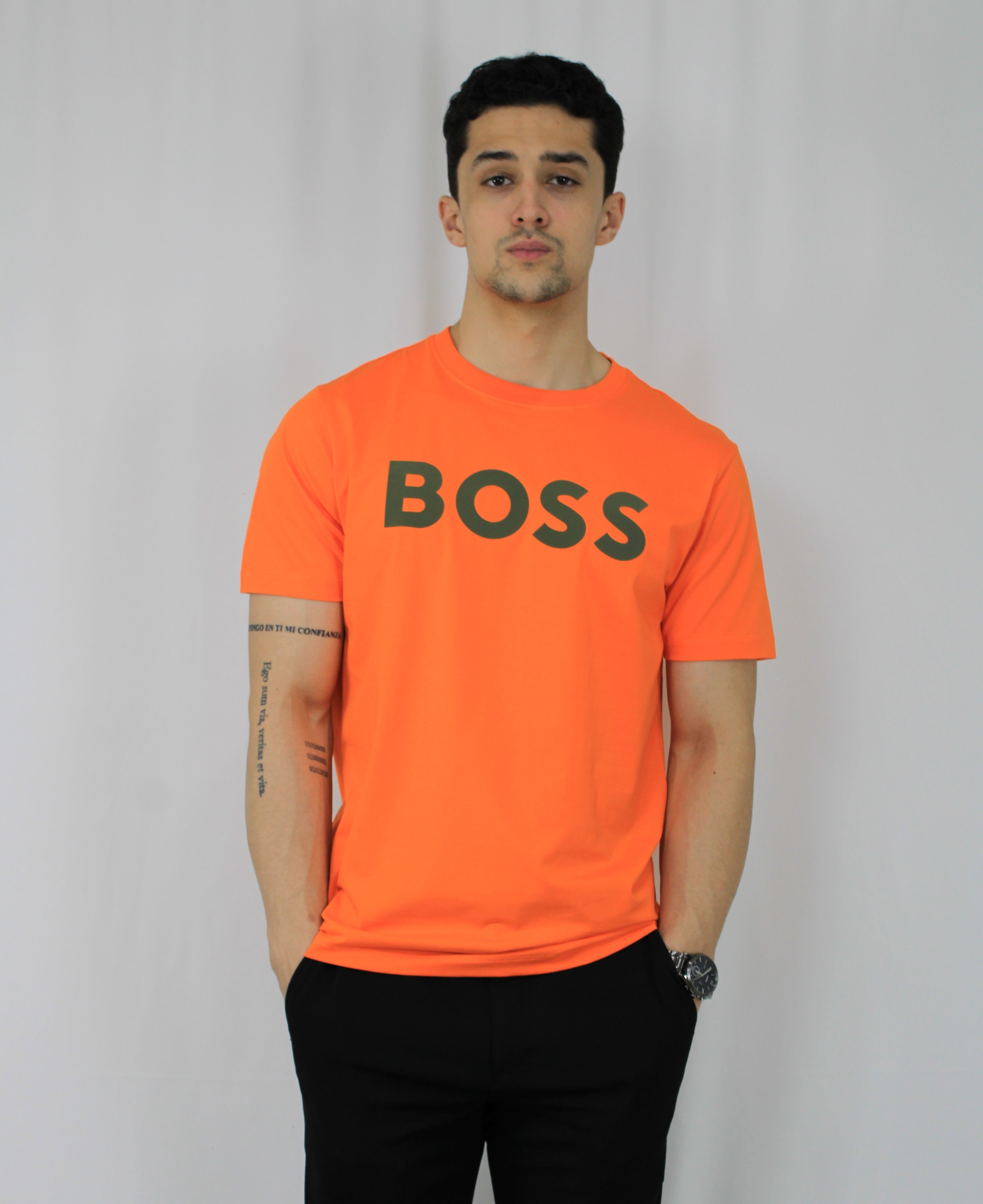 Playera Cuello Redondo "Boss Naranja"