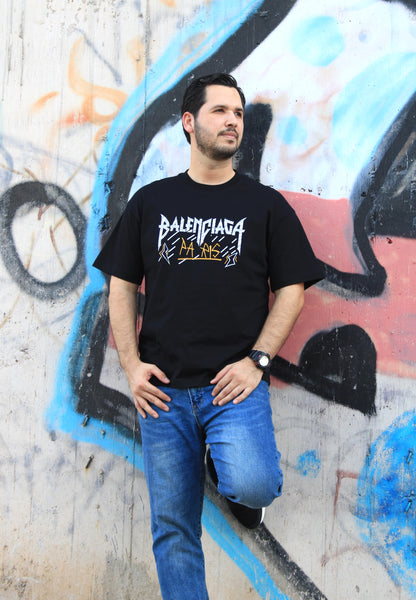 Playera Balenciaga Negra con Diseño
