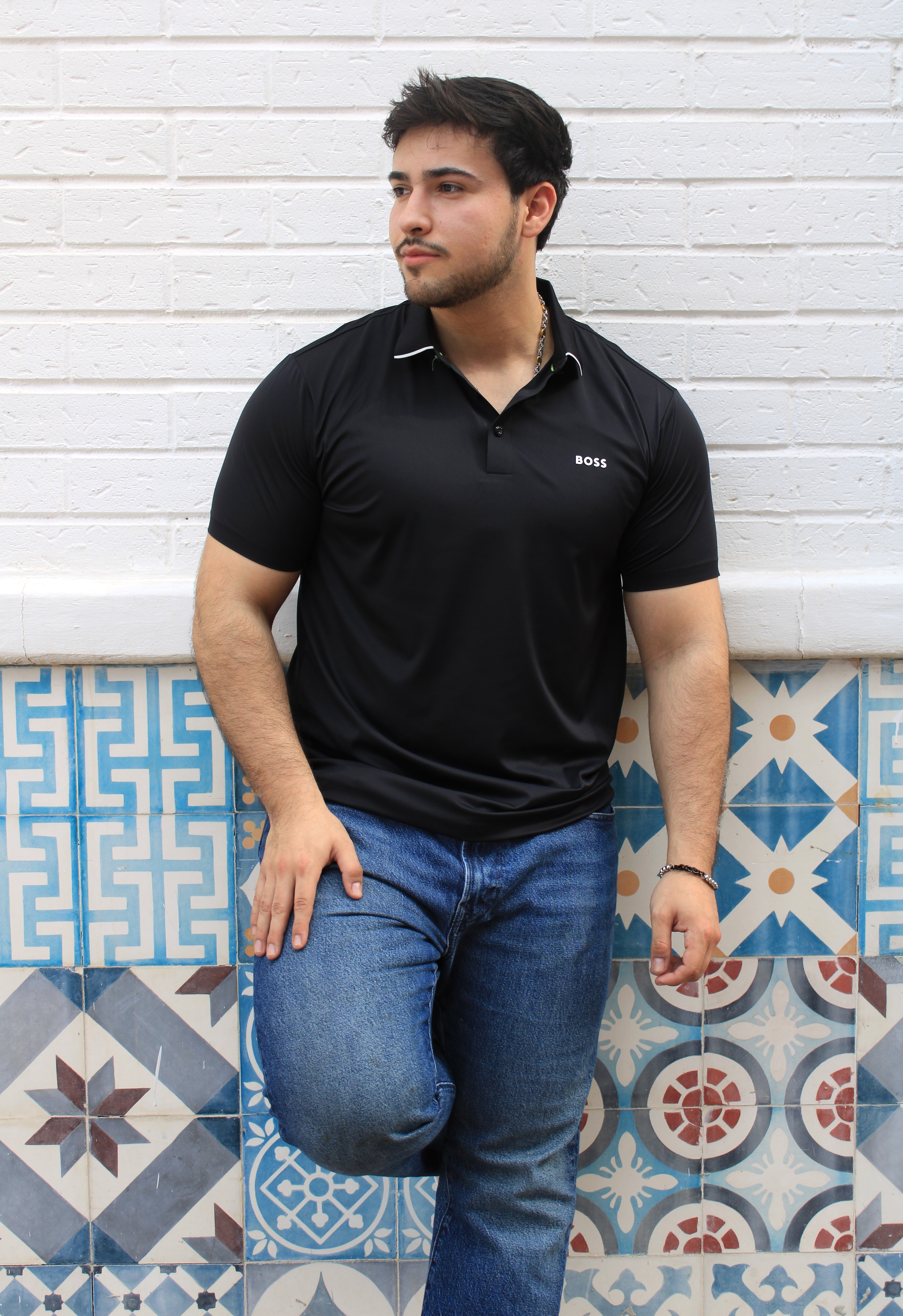 Playera Polo Hugo Boss Negra