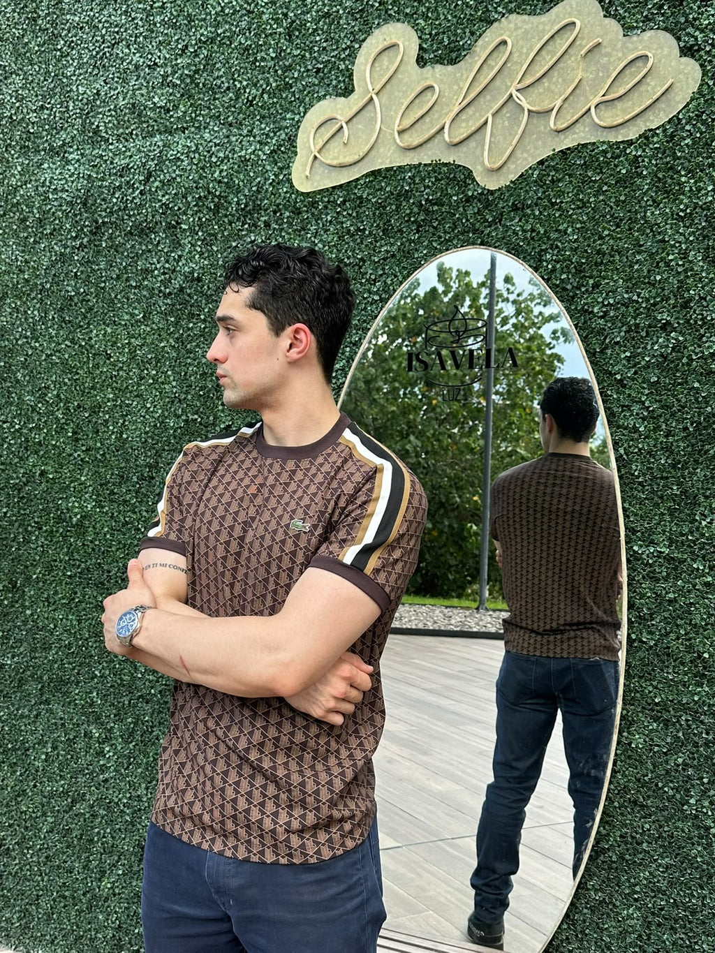 Playera Lacoste Cafe