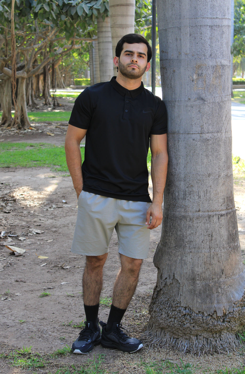 Playera Polo Deportiva Nike Negra